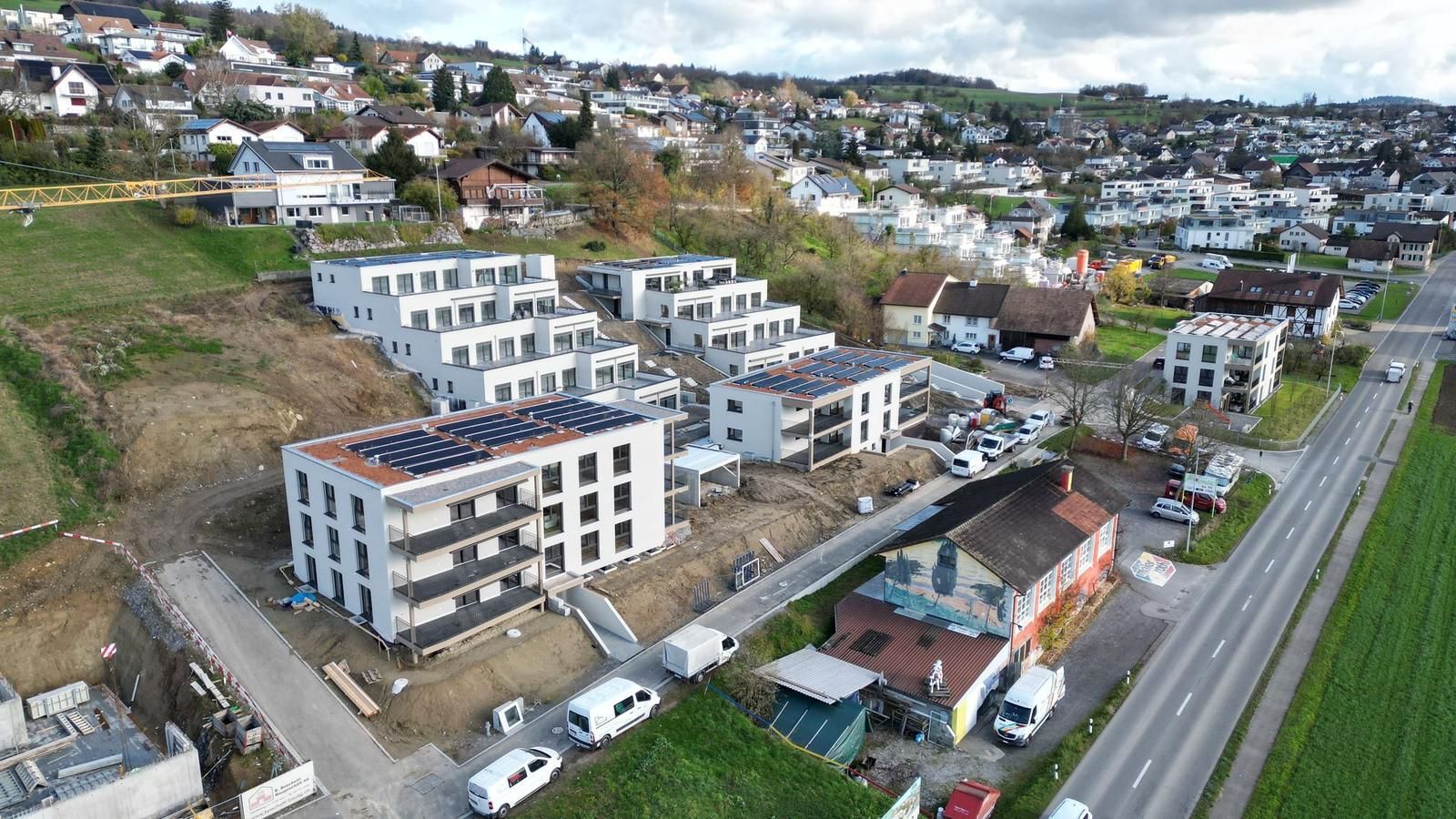Mehrfamilienhäuser Seengen, Seengen AG – Luftaufnahme (Peschar Allround)